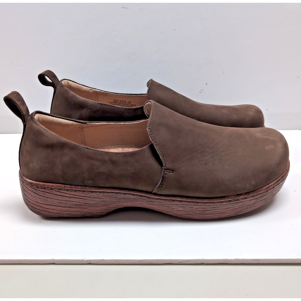 Alegria Orygin Leather Slip On Shoes Womens US 11.5-12 EU 42 Medium Brown NWOB